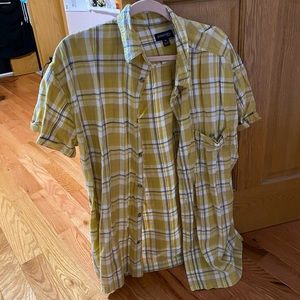 xl yellow plaid shirt